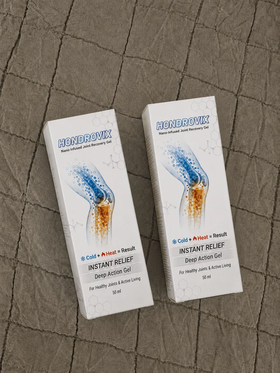 Două cutii Hondrovix Nano-Infused Joint Recovery Gel de 50 ml, așezate pe o cuvertură